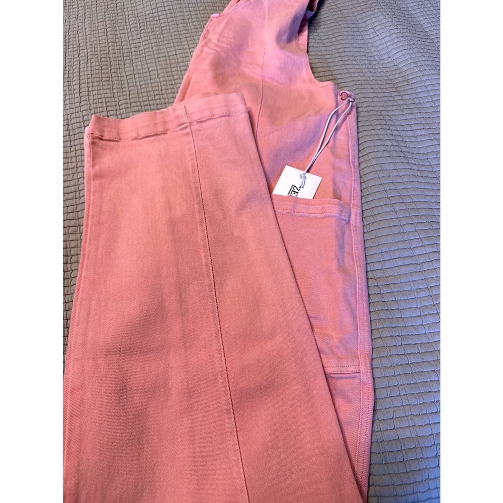 NWTS Women‎ Pink Cotton Blend Adjustable Strap Bib Overalls Zenana M Comfy Boho